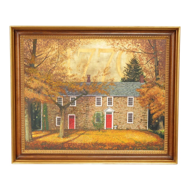 John Styga Oil Painting, 'The Clausen House' For Sale