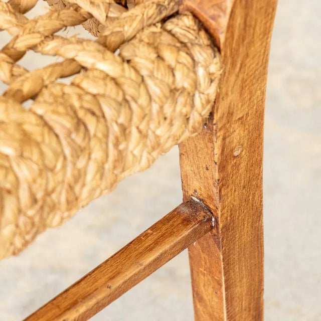 Brown 1960s Adrien Audoux & Frida Minet Chair For Sale - Image 8 of 12