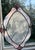 Victorian Rare 18" Vintage Leaded Stained Glass Panel With Encapsulated Dutch Picture Lace – Victorian Maiden Scene For Sale - Image 3 of 4