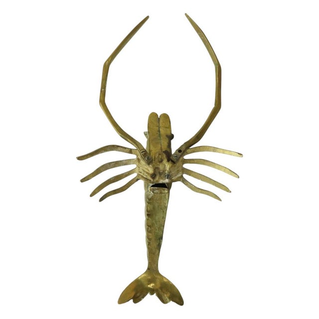 1960s Vintage Brass Shrimp Scampi Figurine, 1960s For Sale - Image 5 of 11