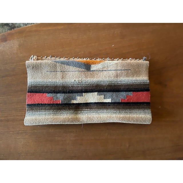 Textile Vintage New Mexico Large Tan 1930's Chimayo Weaving For Sale - Image 7 of 7