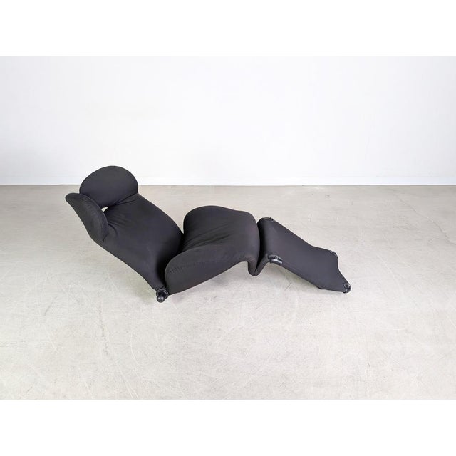 Black Wink Chair in Black Fabric from Cassina For Sale - Image 8 of 10