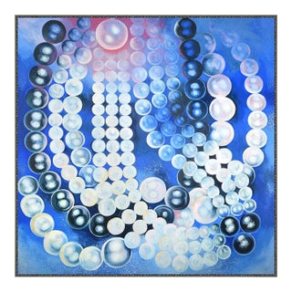 1980s Pearls In Blue, Lowell Nesbitt For Sale