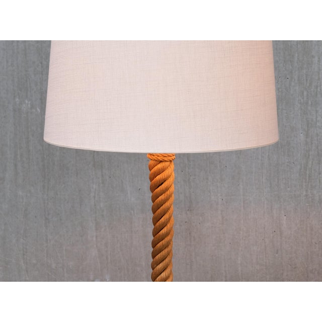 Beige 4-Legged Floor Lamp in Braided Rope by Adrien Audoux & Frida Minet, France, 1950s For Sale - Image 8 of 11