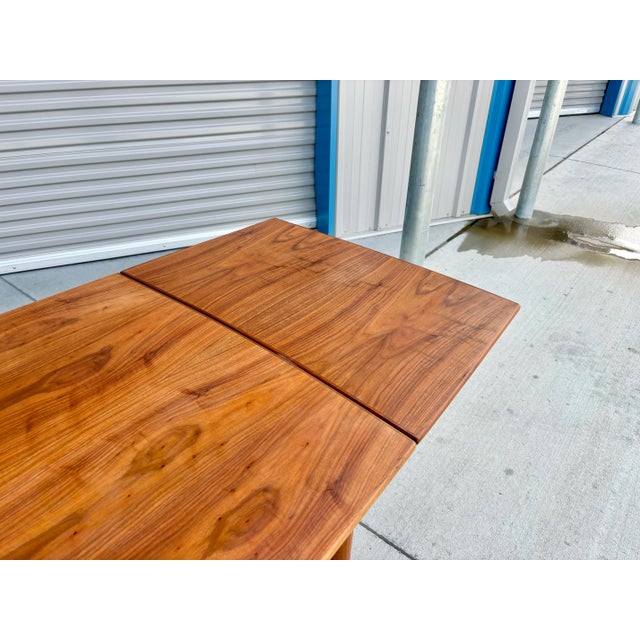 1960s 1960s Danish Modern Teak Extendable Dining Table For Sale - Image 5 of 11
