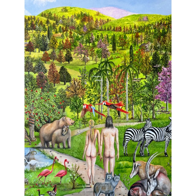 2020s Giovanni Castro Impressionist Tropical - Wildlife Landscape Oil on Canvas Painting For Sale - Image 5 of 10