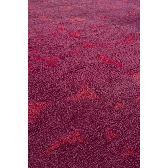 Large Round Purple Rug For Sale - Image 4 of 6