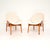A stunning and iconic pair of Danish vintage lounge chairs by Hans Olsen. They were made by N.A Jorgensen in Denmark, and...