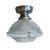 Holophane Vintage Holophane Prismatic and Ribbed Glass Flush Mount For Sale - Image 4 of 7