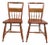 1970s Pair Bent Brothers Plank Bottom Dining Room Desk Side Chairs For Sale