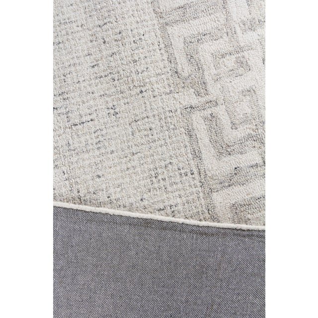 Textile Exquisite Rugs, Melbourne, Hand Loom, Wool/Cotton, Gray (9'x12') Area Rug For Sale - Image 7 of 8