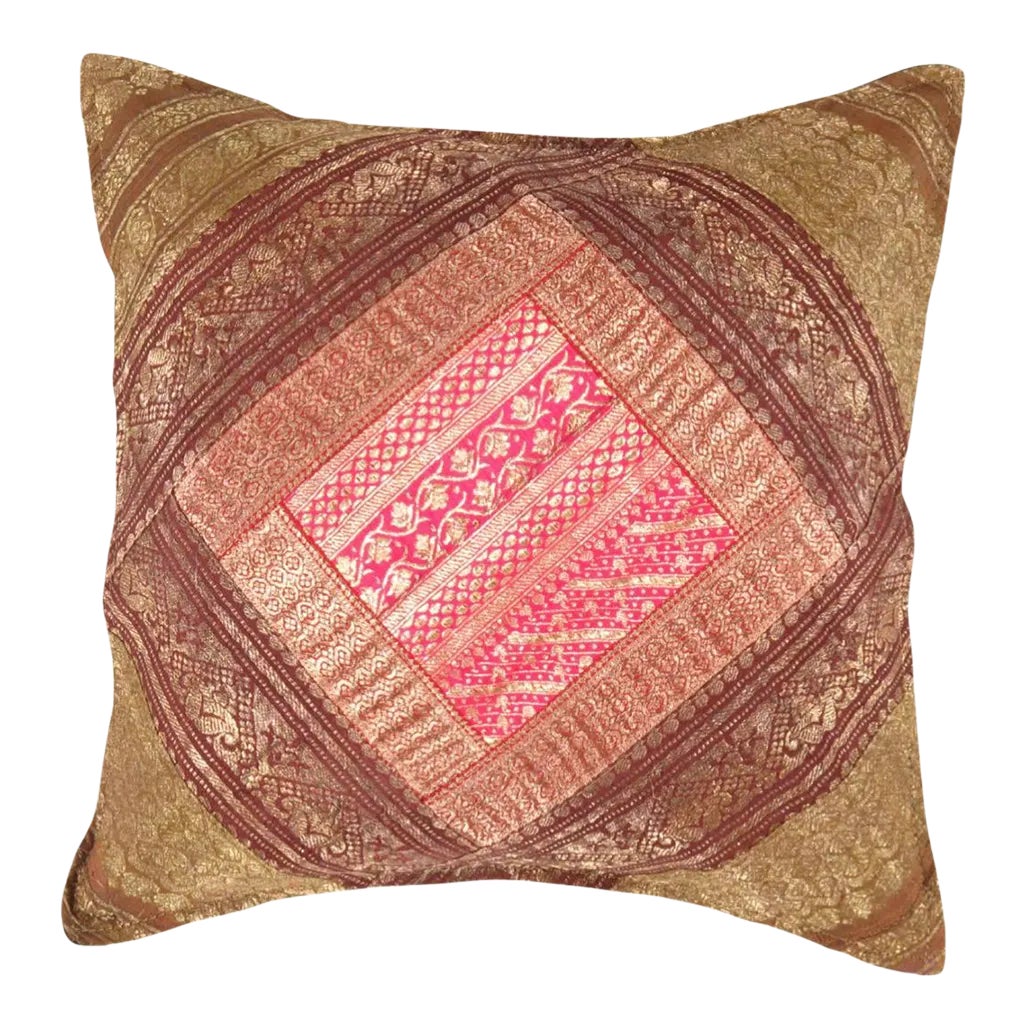 2000s Sari Silk Decorative Pillow Cover Chairish