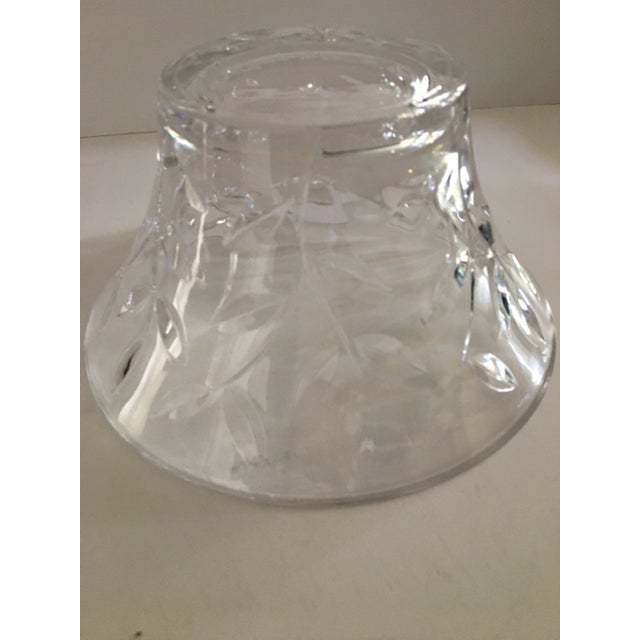 Mid-Century Lead Crystal Serving Bowl With Vine Pattern For Sale - Image 9 of 10