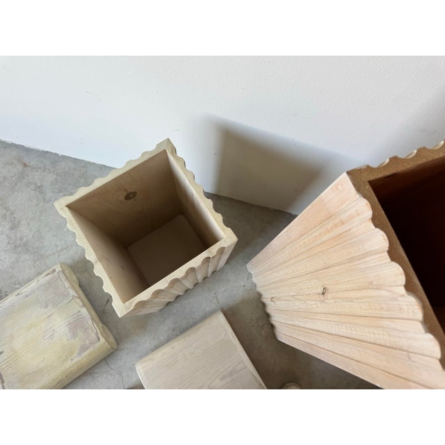 Wood Vintage Carved Wood Capital Column Design Pedestals — Set of 2/ Sold For Sale - Image 7 of 11