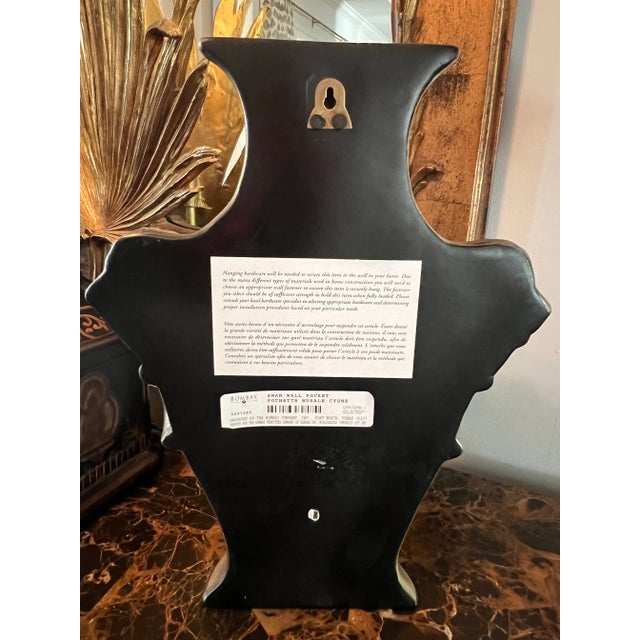 Gold Bombay Swan Wall Pocket For Sale - Image 8 of 9