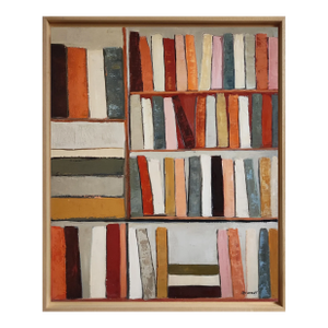 Bibliotheque Sepia, Contemporary, Abstract Library, Framed by Sophie Dumont