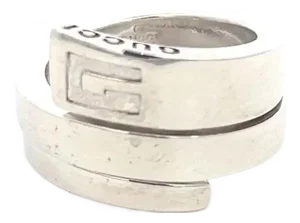 1990s Gucci Estate Ring Size 5 Sterling Silver, Size 5