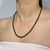 Green Estate 60 Ct Natural Green Onyx Beads Single Strand Necklace With Silver Clasp, 16 Inch For Sale - Image 8 of 15