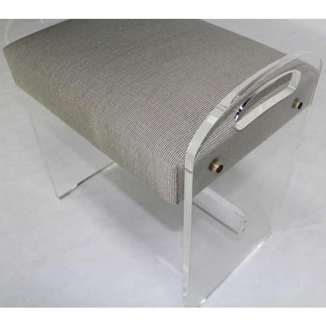 Mid-Century Modern Mid-Century Modern Lucite Piano Window Bench New Upholstery For Sale - Image 3 of 8