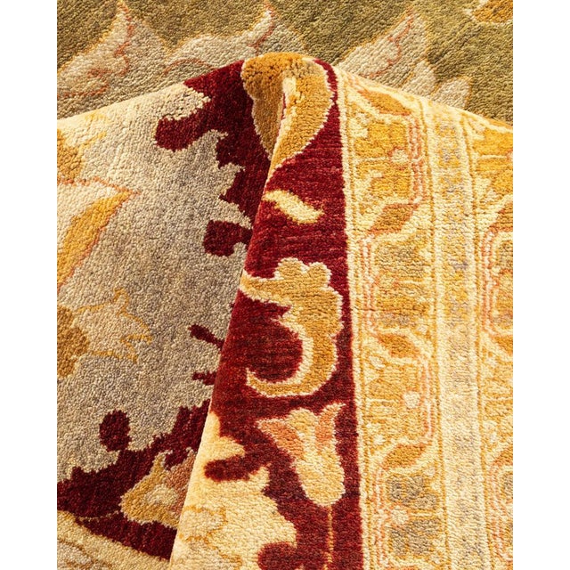 Textile Mogul Collection Hand-Knotted Area Rug - Green 12' 2" x 13' 7" For Sale - Image 7 of 9