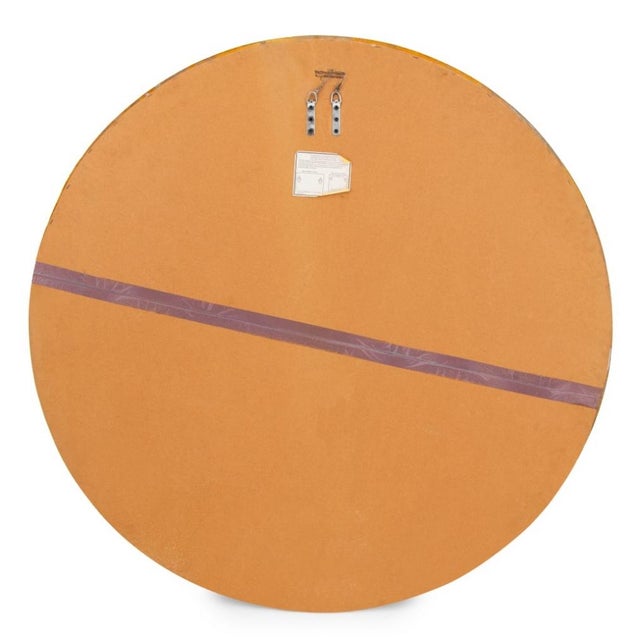 French Silvered Composition Circular Mirror For Sale - Image 4 of 4