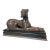 Mid-Century Vintage Whippet Dod Wood Sculpture Seated on Base For Sale
