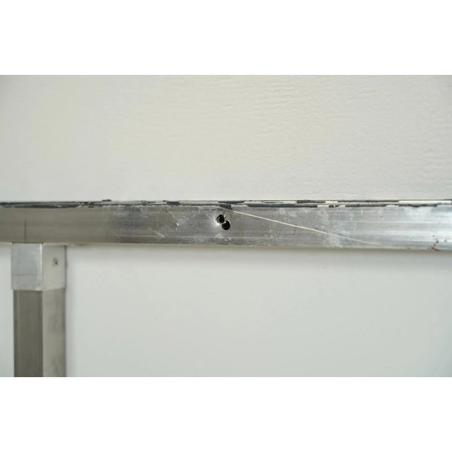 Metal Newly Made Reclaimed Weschler Barber Shop Aluminum Marty Supreme Movie Prop Sign For Sale - Image 7 of 8