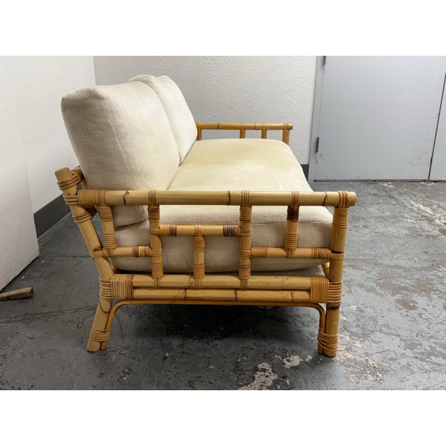 Vivai Del Sud for Wicker Works Italian Bamboo Sofa, Vintage For Sale - Image 4 of 12