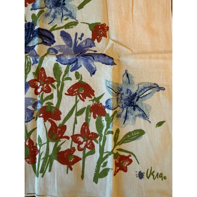 1980s 1980s Vera Napkins, Lily Floral Pattern, Set of 2 For Sale - Image 5 of 7