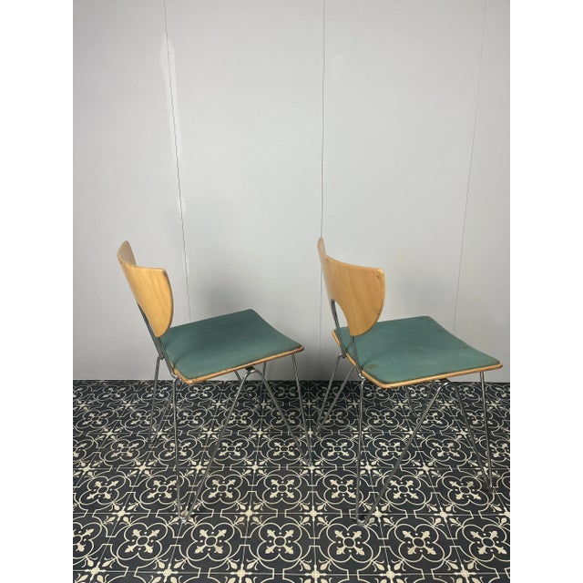 Mid-Century Modern Mikado Dining Chairs by Walter Leeman for Kusch + Co, Set of 2 For Sale - Image 3 of 11