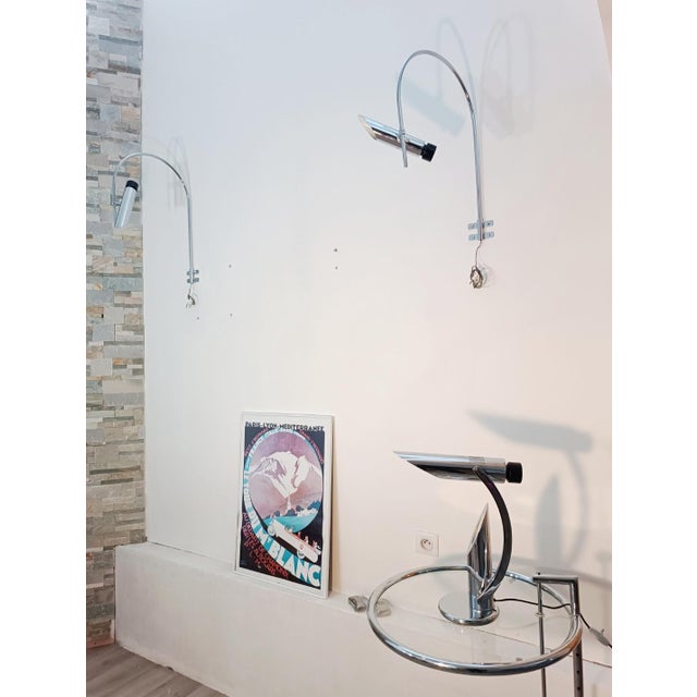 Magnificent pair of tharsis wall sconces by luis perez de la oliva for fase. spain, 1970s. a very rare model by this...