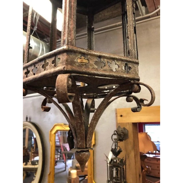 Italian 18th Century Italian Wrought Iron Lantern For Sale - Image 3 of 6
