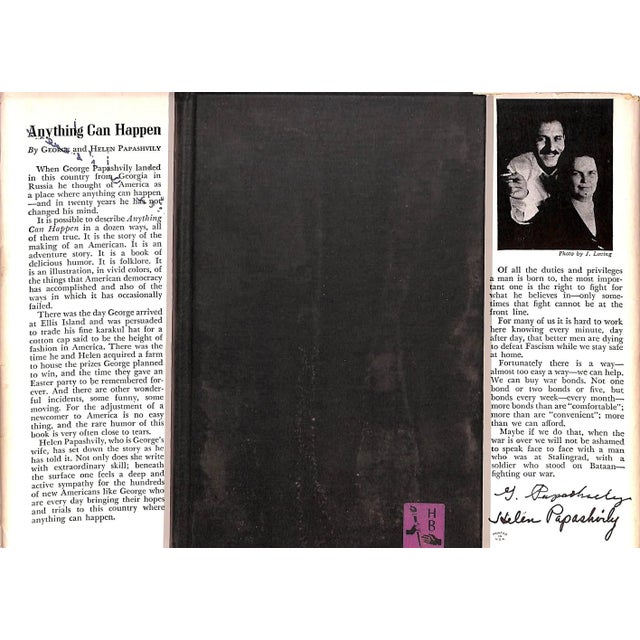 Traditional "Anything Can Happen" 1945 Papashvily, George & Helen For Sale - Image 3 of 5
