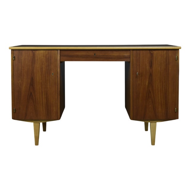 Mid-Century Modern Swedish Double-Sided Desk in Teak, 1960s For Sale