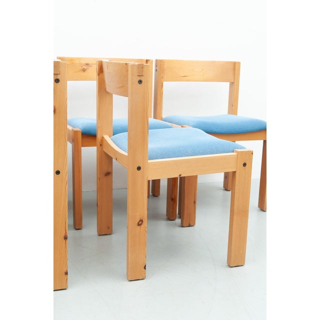 Vintage Danish Dining Chairs in Pine, Set of 6 For Sale - Image 4 of 16