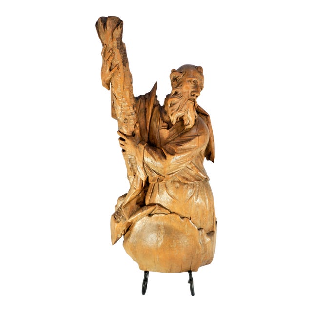 18th Century Antique German Carved Santo Figure For Sale