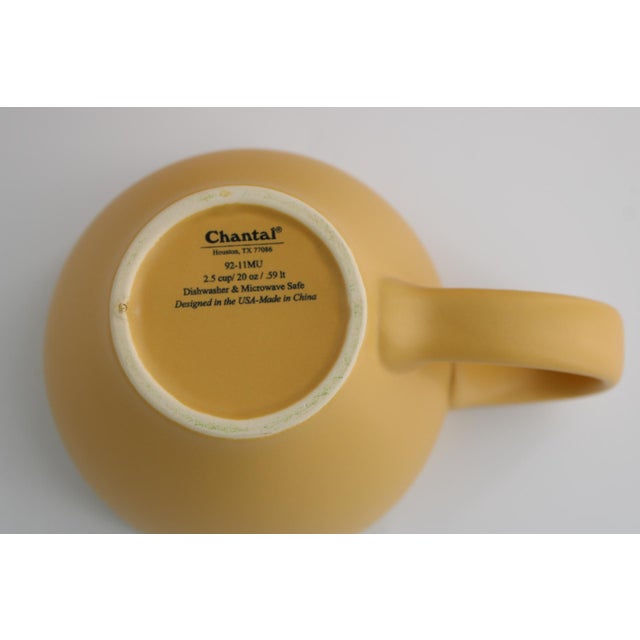 Contemporary Set of 4 Chantal 20 Oz. Ceramic Mugs in Naples Yellow For Sale - Image 3 of 3