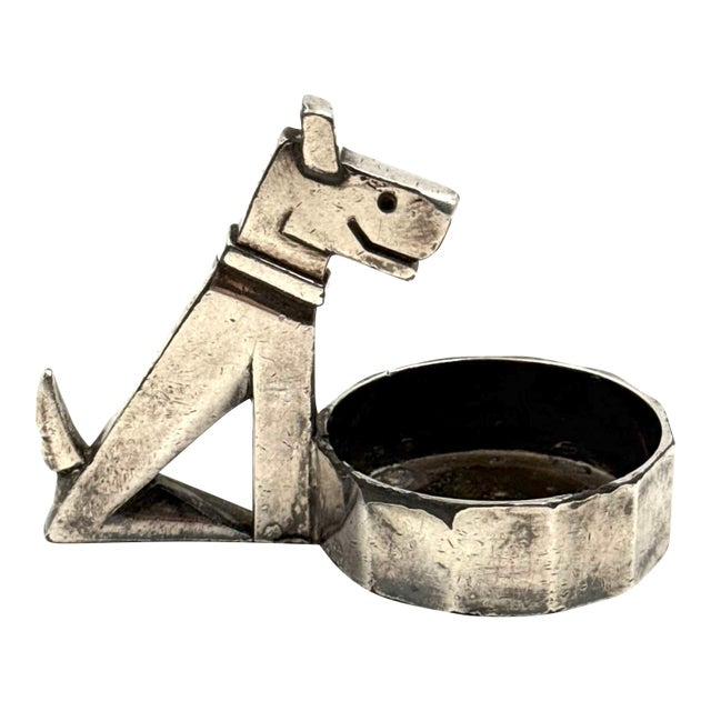 Art Deco Silver-Plated Ric & Mac Small Ashtray, Edouard Marcel Sandoz, Gallia Christofle, France 1930s For Sale