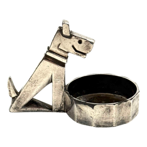 Art Deco Silver-Plated Ric & Mac Small Ashtray, Edouard Marcel Sandoz, Gallia Christofle, France 1930s