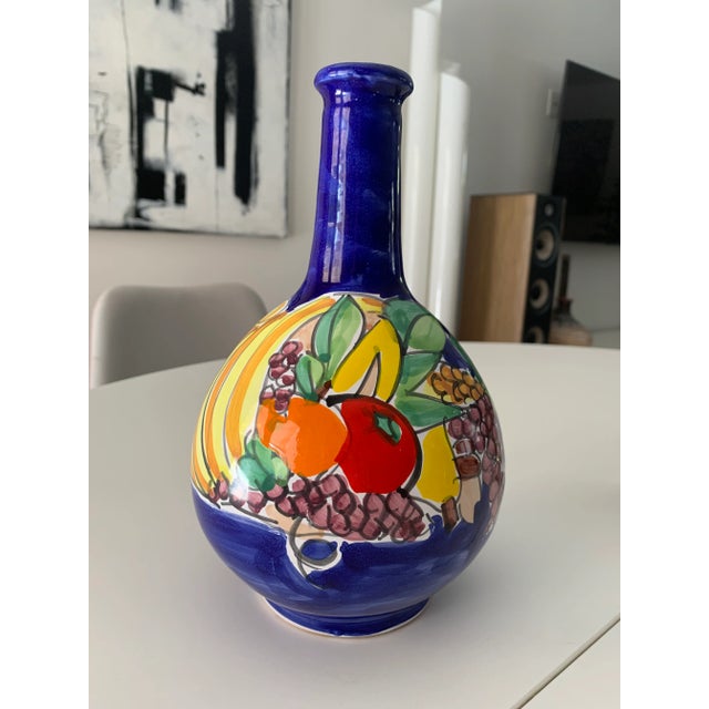 Mid 20th Century La Musa Italian Hand Painted Vase For Sale - Image 9 of 11