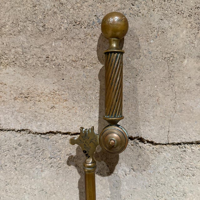 Antique Brass Victorian Fire Poker Tool For Sale - Image 11 of 11