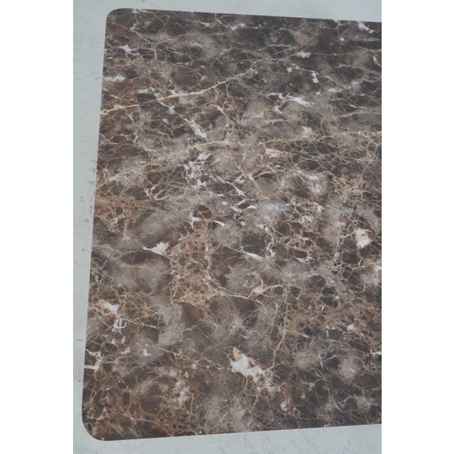 Brown Marble Top French Louis XV Style Carved Coffee Table For Sale - Image 8 of 12