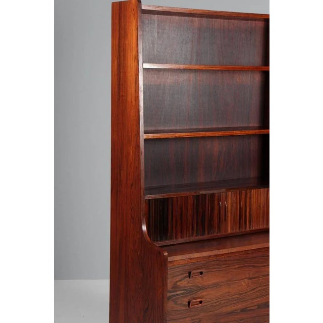 Brown Vintage Danish Rosewood Bookcase by Johannes Sorth of Nexø Furniture Factory, 1968 For Sale - Image 8 of 9