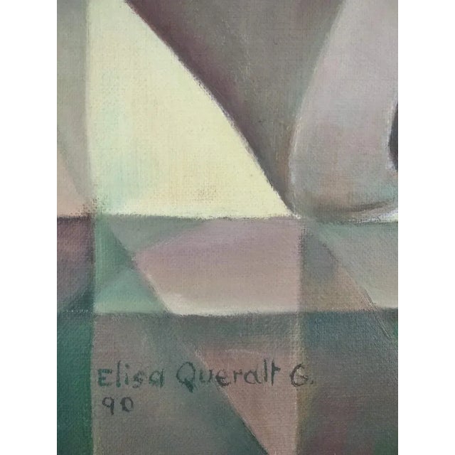 Elisa Queralt, Composition, 1990, Oil on Canvas For Sale - Image 3 of 5