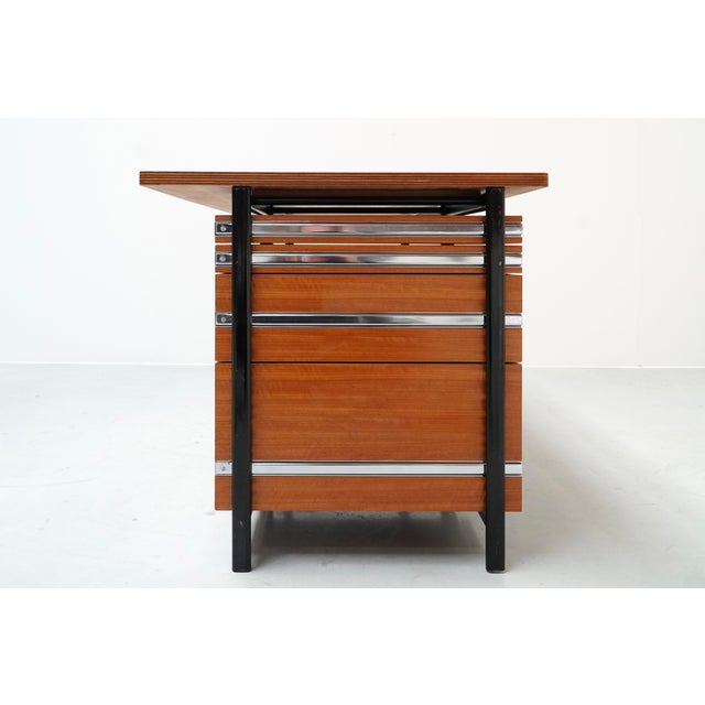Jules Wabbes Vintage Writing Desk by Jules Wabbes for Mobilier Universel, Belgium, 1960s For Sale - Image 4 of 16