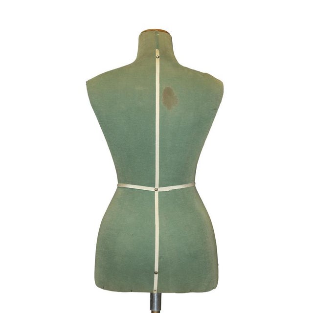 Vintage Tailor's Mannequin with Metal Tripod in Green by Singer, Italy, 1960s For Sale - Image 3 of 6