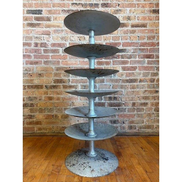 Antique Industrial Salvaged Steel Rotating Organizer For Sale - Image 14 of 14