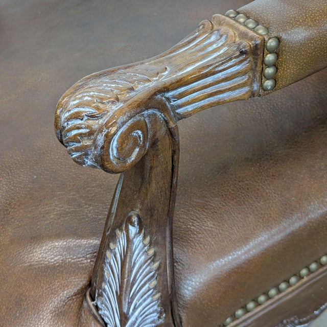 Wood Elegant Clutter Victorian Style Armchair For Sale - Image 7 of 10