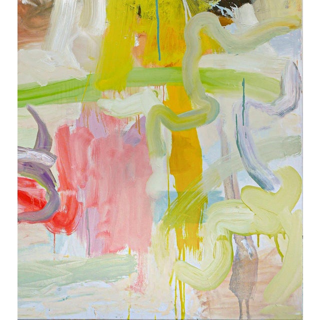 Benji Stiles "Garden #3" Pastel Green, Pink, Gray, and Blue Abstract Contemporary Painting, 2022 For Sale - Image 9 of 12