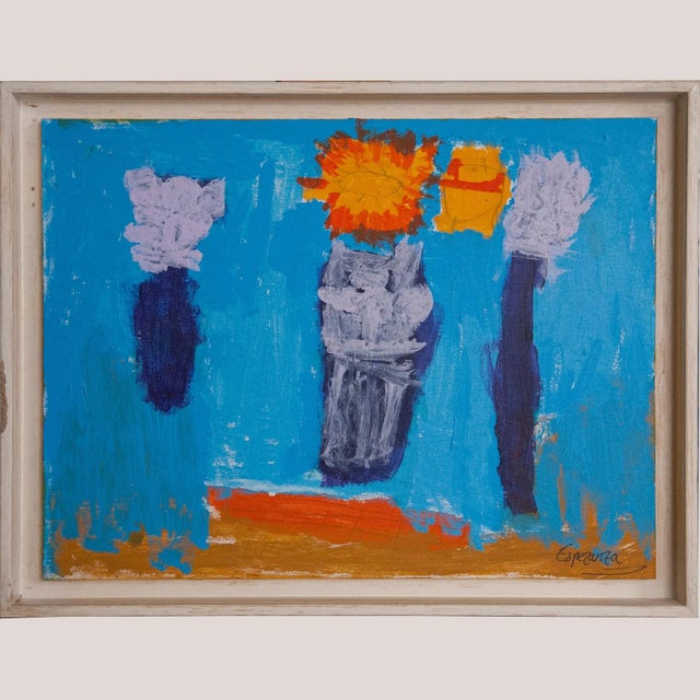 Sol Y Luna (Sun and Moon), 1980s, Oil on Canvas, in Good conditions. Designed 1980 to 1989